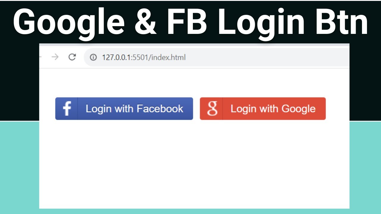Build Google & Facebook Login Buttons UI Clone in Browser Using HTML5 &  CSS3 [LIVE CODING] 