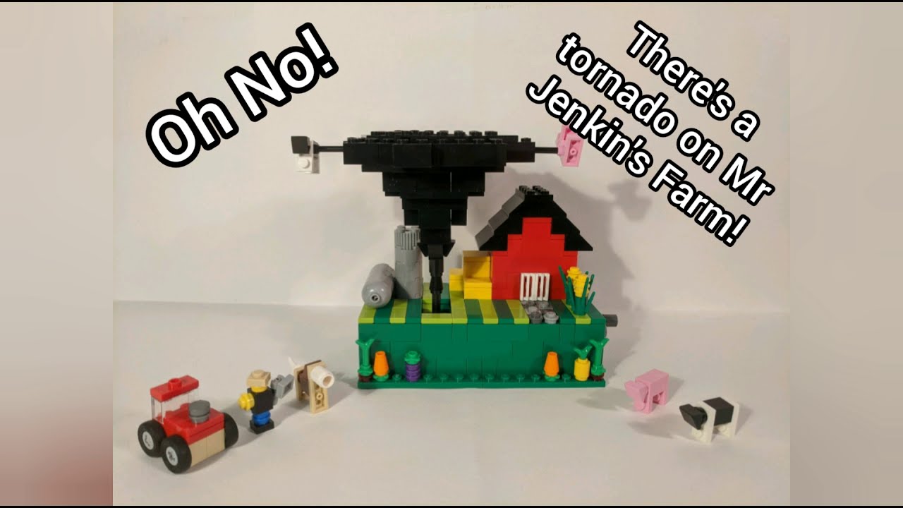 LEGO Tornado on Farm | LEGO Kinetic Sculpture