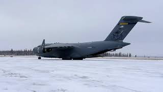 C-17 Globemaster III Snowy Landing at Fort Greely, Alaska