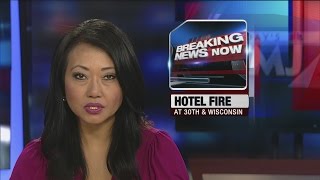 Fire breaks out at hotel on Milwaukee's west side