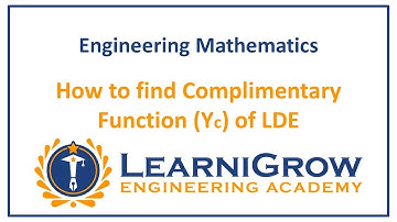 Types of Complimentary Function of LDE | Linear Differential Equation | Engineering Mathematics