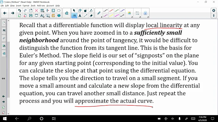 Euler's Method Part 1