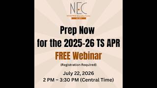 Prep Now for the 2025-26 Talent Search APR – FREE Webinar