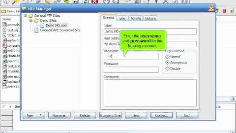 Configuring your website in CuteFTP