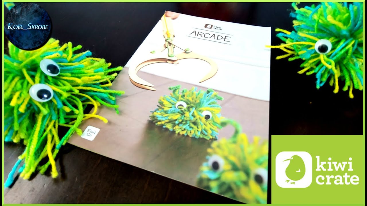 Kiwi Crate Age 5-8 - Arcade | Claw Building & Pom Pom Making (NOT SPONSORED)