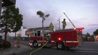 Fire rips through previously burned AutoZone in Ventura