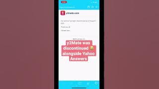 Y2Mate was #discontinued