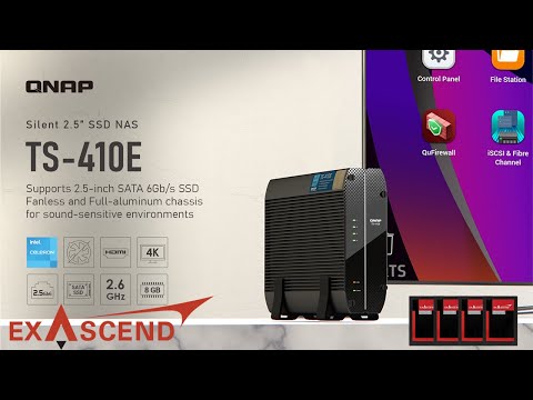 QNAP 4 Bay SSD NAS | TS-410E-8G First TIME Setup Guide with 4 x Exascend Industrial SSDs