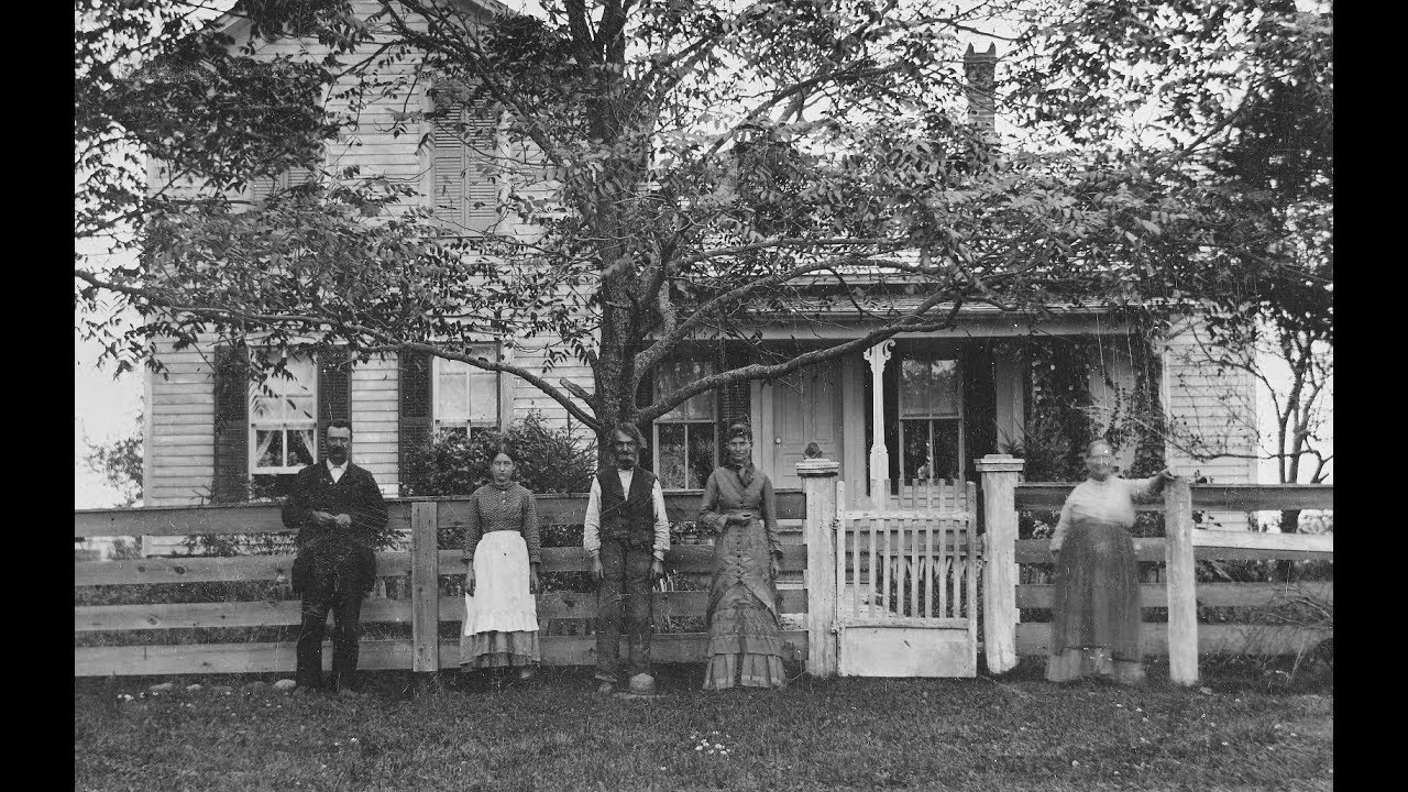 Tintypes Of American Houses In The Victorian Era From The Late 1800s 