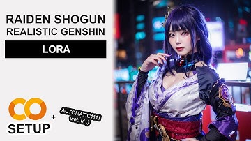 Raiden Shogun | Realistic Genshin - Stable Diffusion LoRA Google Colab Setup