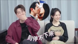 Yang Zi and Xu Kai revealed that behind the scenes of the kiss scene, the two were flirting and sho