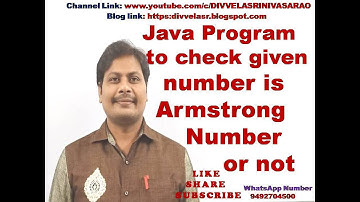 Java Program to check given number is Armstrong number  or not || Armstrong Number in Java ||
