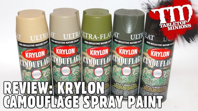 Camo spray paint, green and black. When it's fresh always looks