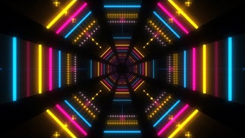 Neon Lights Tunnel 4K