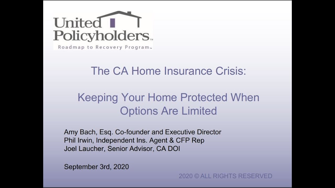 Dropped By Your Insurer Where To Go For Help In California United Policyholders