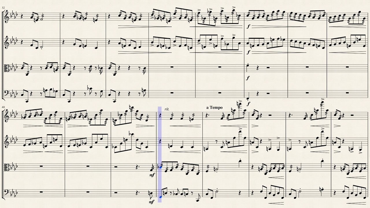 Prelude & Fugue in F Minor (Op. 52 No. 3) for String Quartet - YouTube Mike Magatagan
