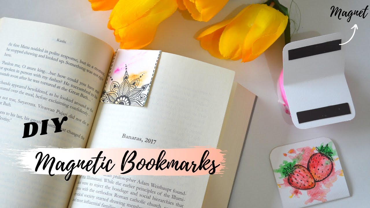 DIY Magnetic Bookmarks I Hand painted Bookmarks I How to make Bookmarks ...