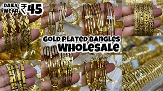 Dailywear Gold Plated Bangles Wholesale Market  | Guarantee wali Bangles & NeckChains | CNC Cutting screenshot 4