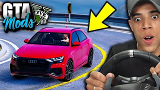 SUBINDO O MONTE CHILIAD PELA NOVA ESTRADA DE ASFALTO! (COM VOLANTE) - GTA 5 MODS