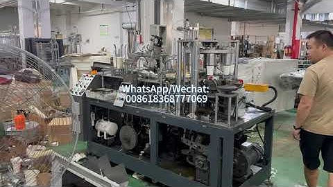 OCM12 ultrasonic heater paper cup machine speed 80-100 pcs/min test for Pakistan client