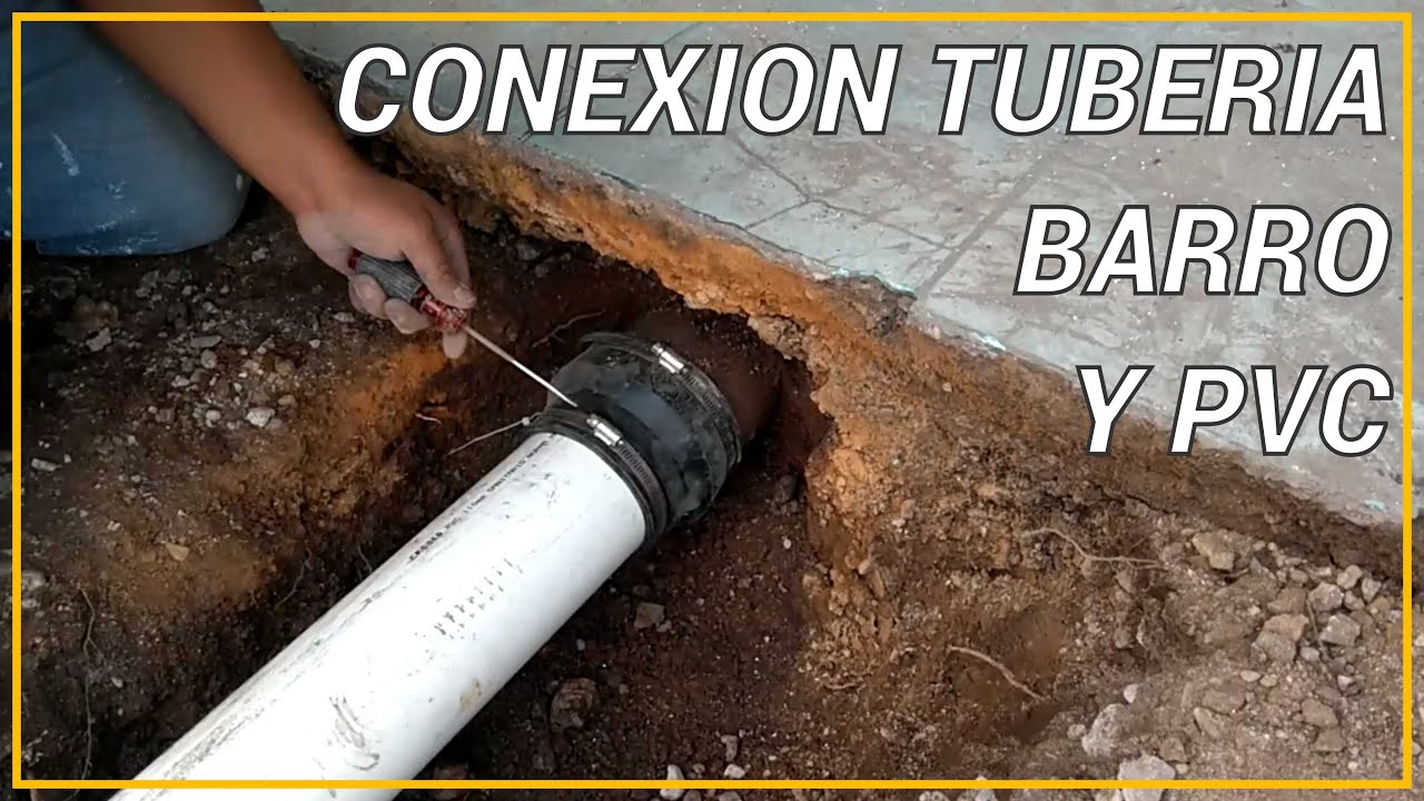 Conexion tuberia drenaje de Barro y Pvc Cople / Conecction mud and pvc  couple - YouTube