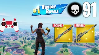 91 Elimination Solo Vs Squads Gameplay Wins Fortnite Chapter 5 Ps4 Controller