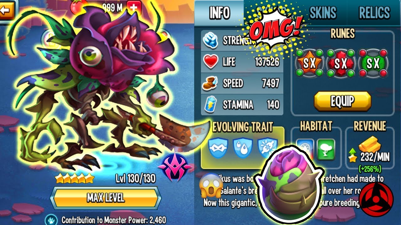 🔴Monster Legends My New Urtikus level 130 review combat Pvp YouTube