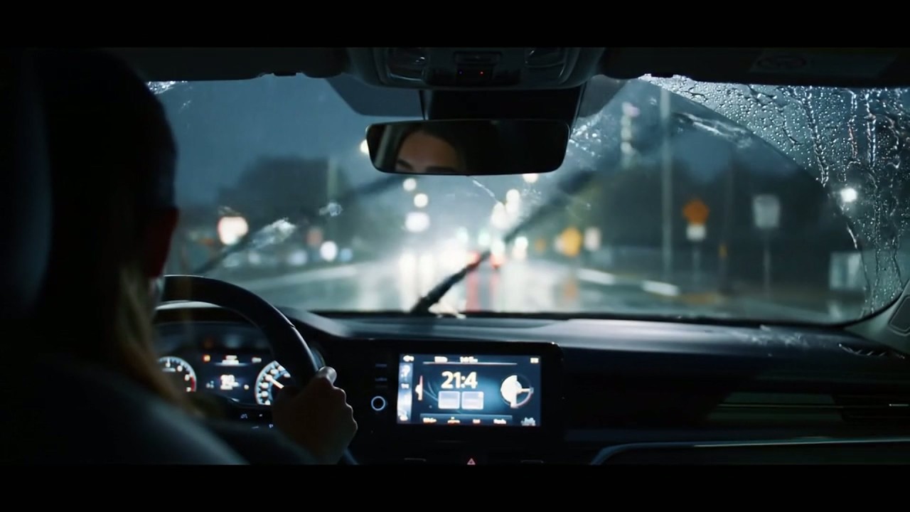 Boring Late Afternoon Rain Driving - Dark Screen Gentle Rain for Deep Sleep