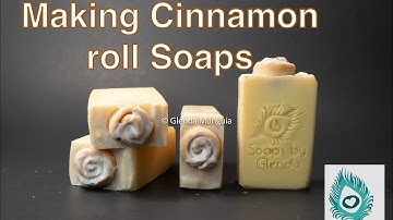 Making Cinnamon Roll Soap - Cold process Soap