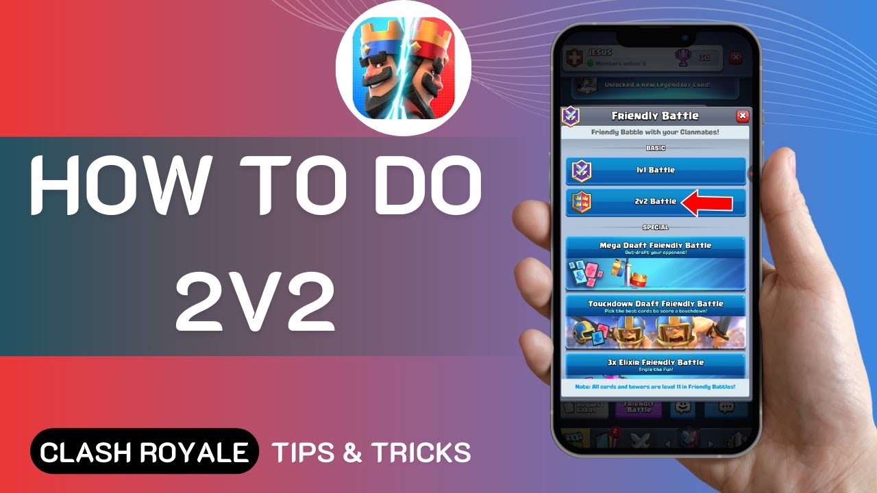 How To Do A 2v2 Friendly Battle With Friends In Clash Royale | Easy Tutorial 2025