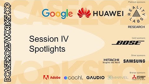 DCASE Workshop 2023: Session IV Spotlights