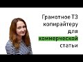 Как составить ТЗ для коммерческой статьи