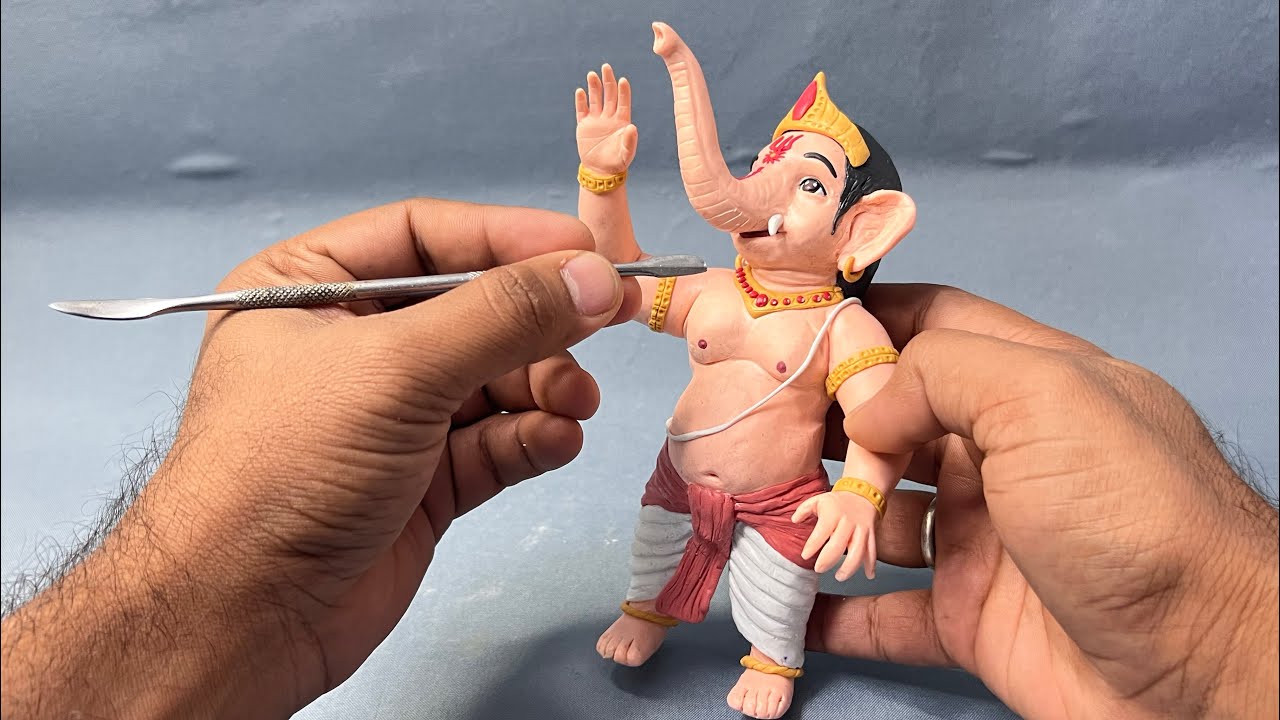 Ganpati idol Making At Home Esay || How to Make   Ganpati idol || Easy way to make ganpati murti