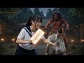【AI映画】祖父を襲った赤鬼。覚醒した巫女が神獣を召喚し、巨大ながしゃどくろに挑む｜巫女と幻獣【和風ファンタジーPV】