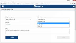 Infoplus Mobile Floor Apps - Billing Code