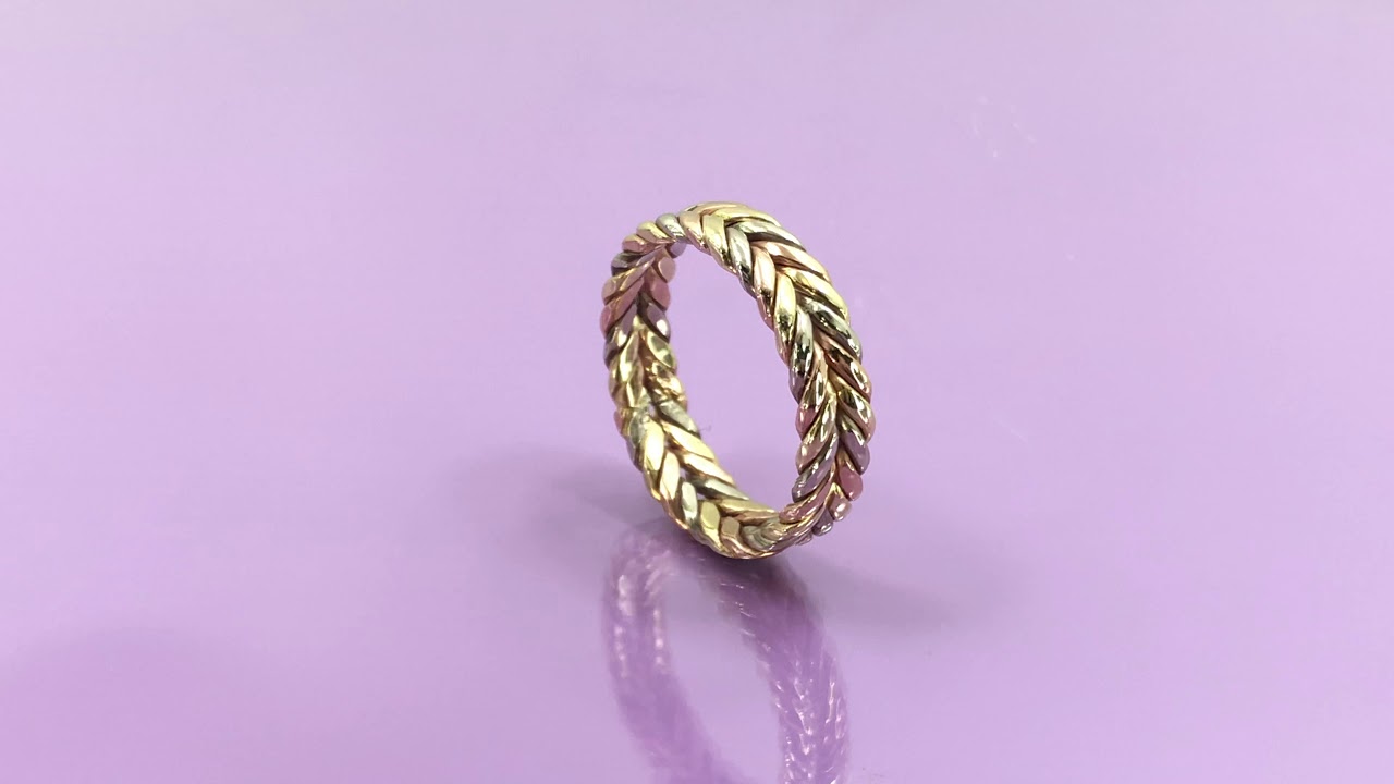 Braided Band Engagement Ring 002-140-00363 14KWRY Round Rock