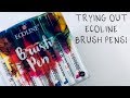 ECOLINE BRUSH PENS!  | First impressions