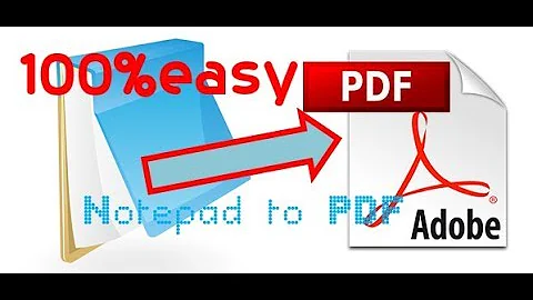 How to convert Notepad to pdf without any Software [ HD ]