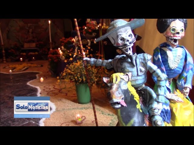 Museo de arte virreinal de la ciudad de Taxco realiza exposición con motivo del día de muertos.