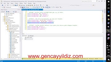 13-) T-SQL Tarih Fonksiyonları