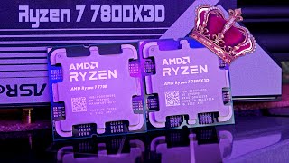 Ryzen 7 7800X3D - лучший процессор для игр🔥 Сравнение с Ryzen 7 7700 в разгоне🔥Игры и работа