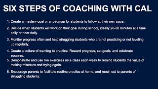Coaching with CAL Parent Communication and Coach Support