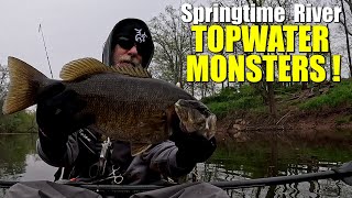 OVERCAST Skies Bring the SPRING TOPWATER Smallies!