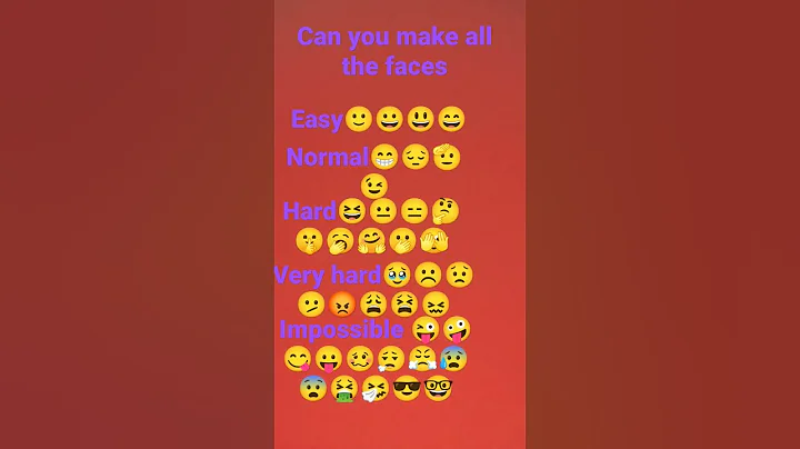 Can you make all faces part 1