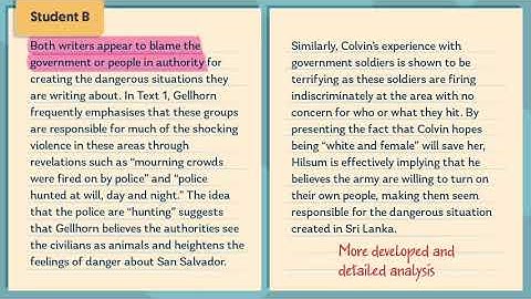 GCSEPod English Language Edexcel Paper 2 Question 7b Example Responses