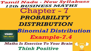TN-New Syllabus-Business Maths|Chapter-7| Example-7.4