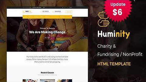Huminity - Responsive HTML Template for Charity & Fund Raising | Themeforest Website Templates and