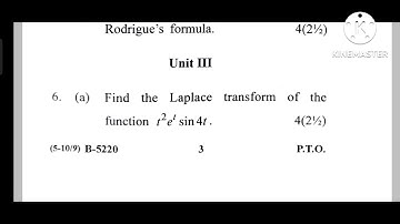 BA/B.Sc 4th Sem Mathematics: Special Functions and Integral Transformations Question Paper CDLU J-22