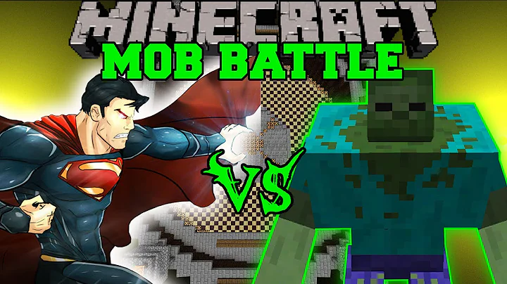 MUTANT ZOMBIE VS SUPERMAN - Minecraft Mod Battle - Mob Battles - Superheroes and Mutant Zombie Mods