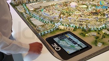 Interactive Scale Model Controlled with Touchscreen Application | Expo 2020 Dubai Master Plan